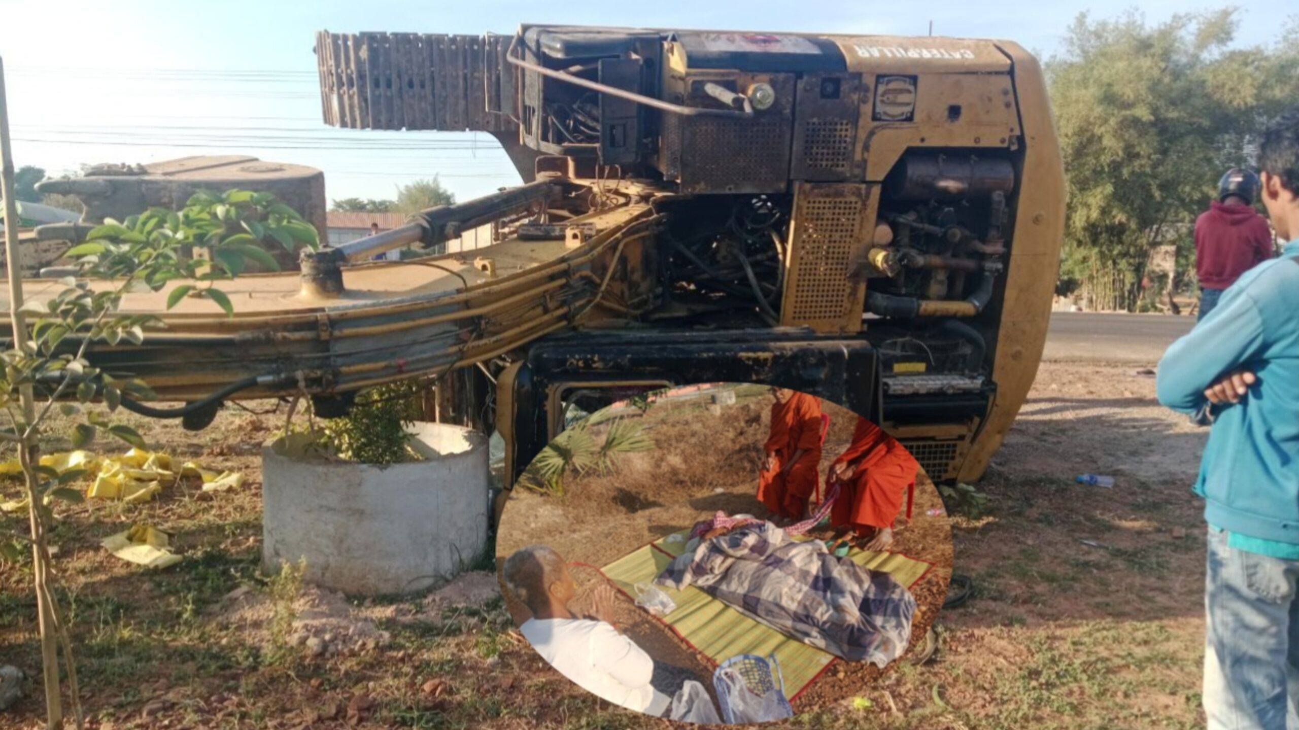 ដឹកអេស្កាបើកជាប់ឡុកចង្កូតរ៉េទៅបុកគោយន្តកន្ត្រៃ នៅស្រុកសូទ្រនិគម បណ្ដាលឱ្យស្លាប់ម្នាក់