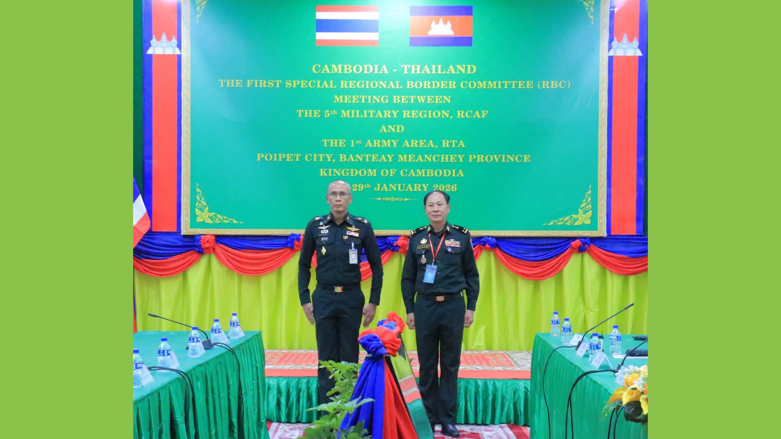 កិច្ចប្រជុំក្រុមលេខាធិការដ្ឋាននៃគណៈកម្មាធិការព្រំដែនថ្នាក់យោធភូមិភាគកម្ពុជា-ថៃ (RBC)ភាគីទាំងពីរមិនទាន់រកឃើញនូវចំណុចកណ្តាលរួមគ្នាមួយនៅឡើយ