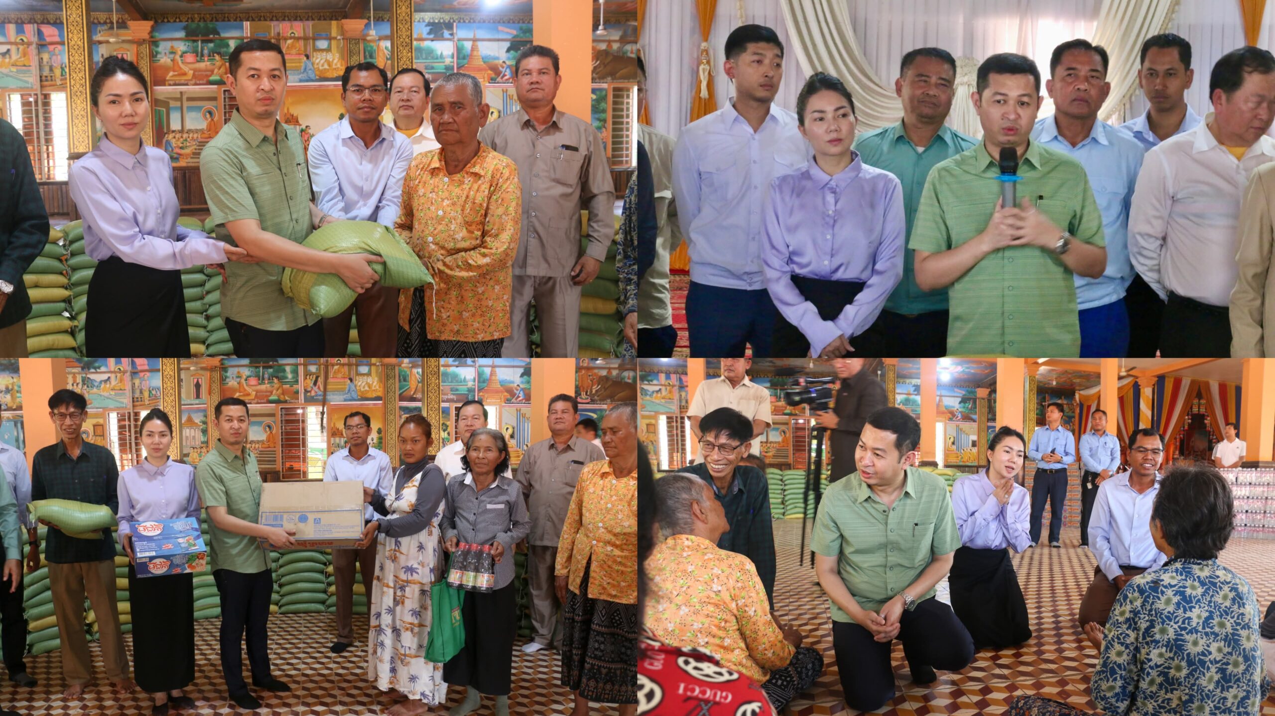 ពលរដ្ឋភៀសសឹកស្នាក់នៅក្នុងស្រុកបន្ទាយស្រី ទទួលបានអំណោយពី ឯកឧត្តមទៀ សីហា តាមរយៈក្រុមការងាររាជរដ្ឋាភិបាលចុះមូលដ្ឋានស្រុក