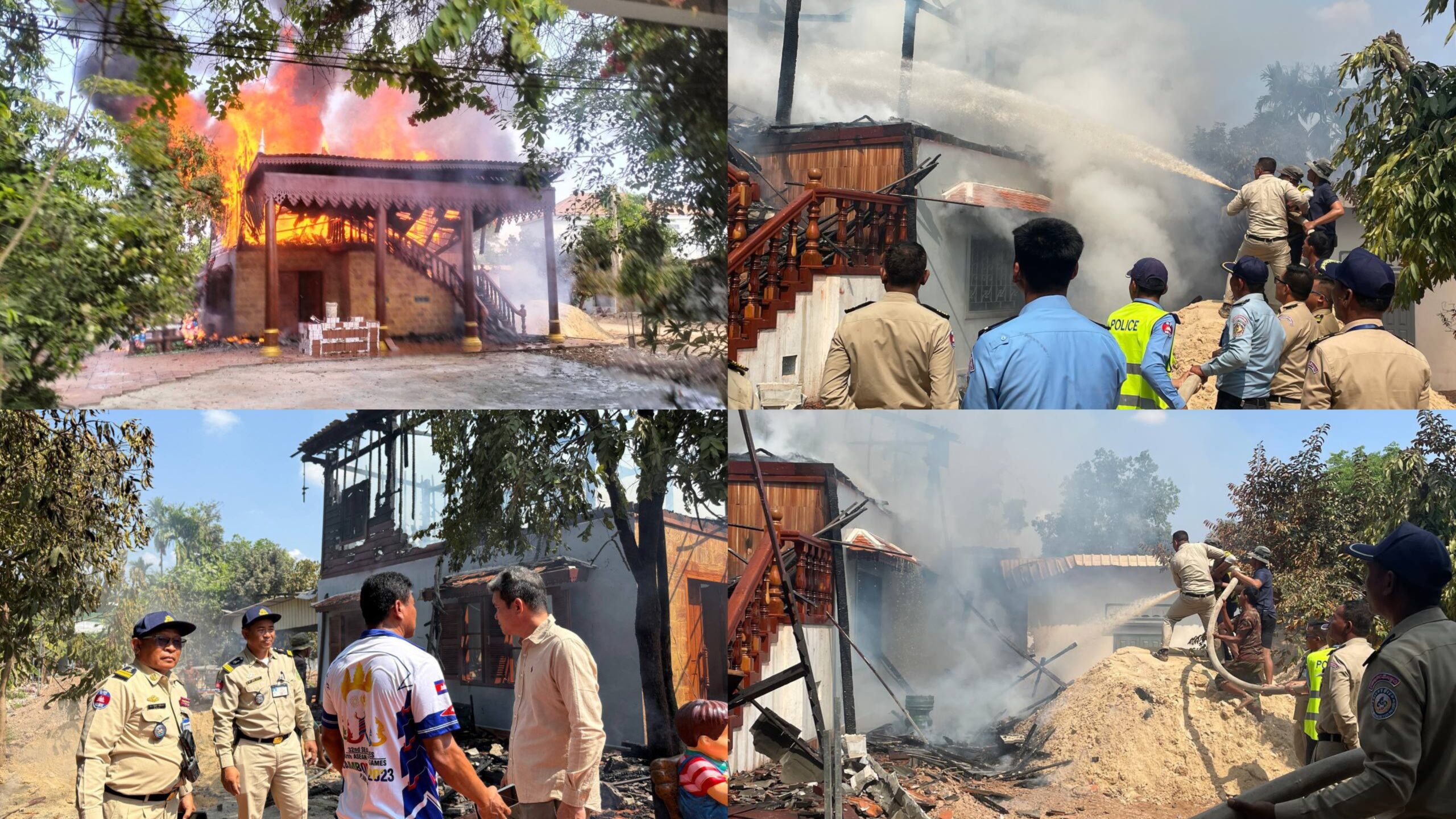 អគ្គិភ័យលេបត្របាក់ផ្ទះមួយខ្នងនៅស្រុកពួក គិតជាទឹកប្រាក់ប្រមាណ5 ម៉ឺនដុល្លារ