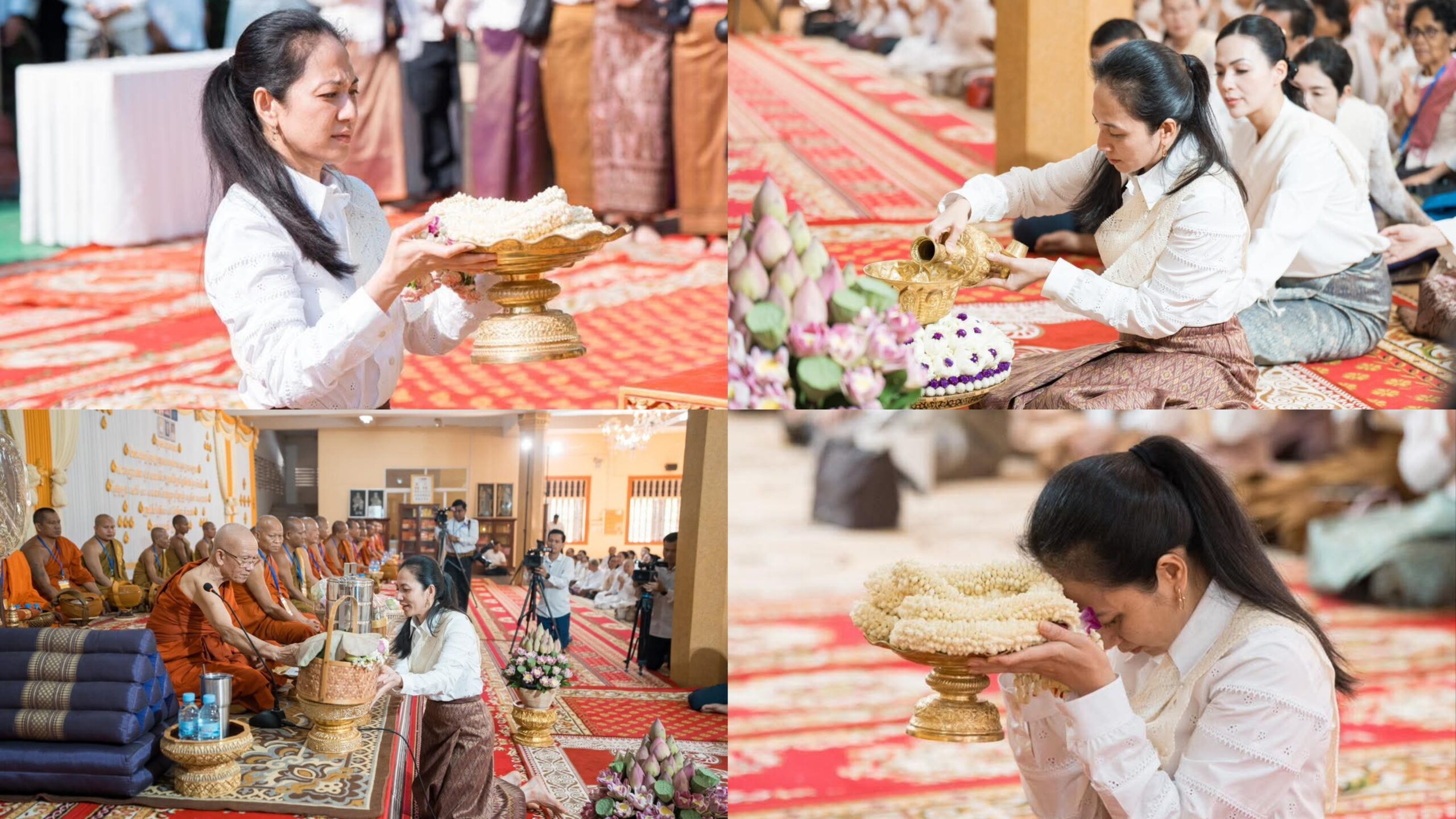 លោកជំទាវបណ្ឌិត ពេជ ចន្ទមុន្នី ហ៊ុនម៉ាណែត បានអញ្ជើញចូលរួមក្នុងទិវាបុណ្យរំឭកឧបការគុណ សម្ដេចព្រះមហាសង្ឃរាជ ជោតញ្ញាណោ ជួន ណាត និងក្រុមជំនុំព្រះត្រៃបិដកខ្មែរ លើកទី១៥ ដែលធ្វើឡើងនៅក្នុងវត្តរាជបូណ៌