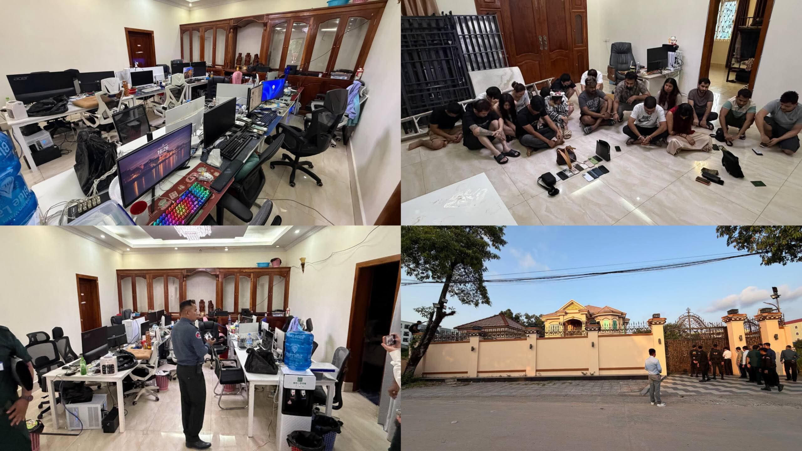 បង្ក្រាបបទល្មើស Online Scams ឃាត់ខ្លួនជនសង្ស័យចំនួន៥០នាក់