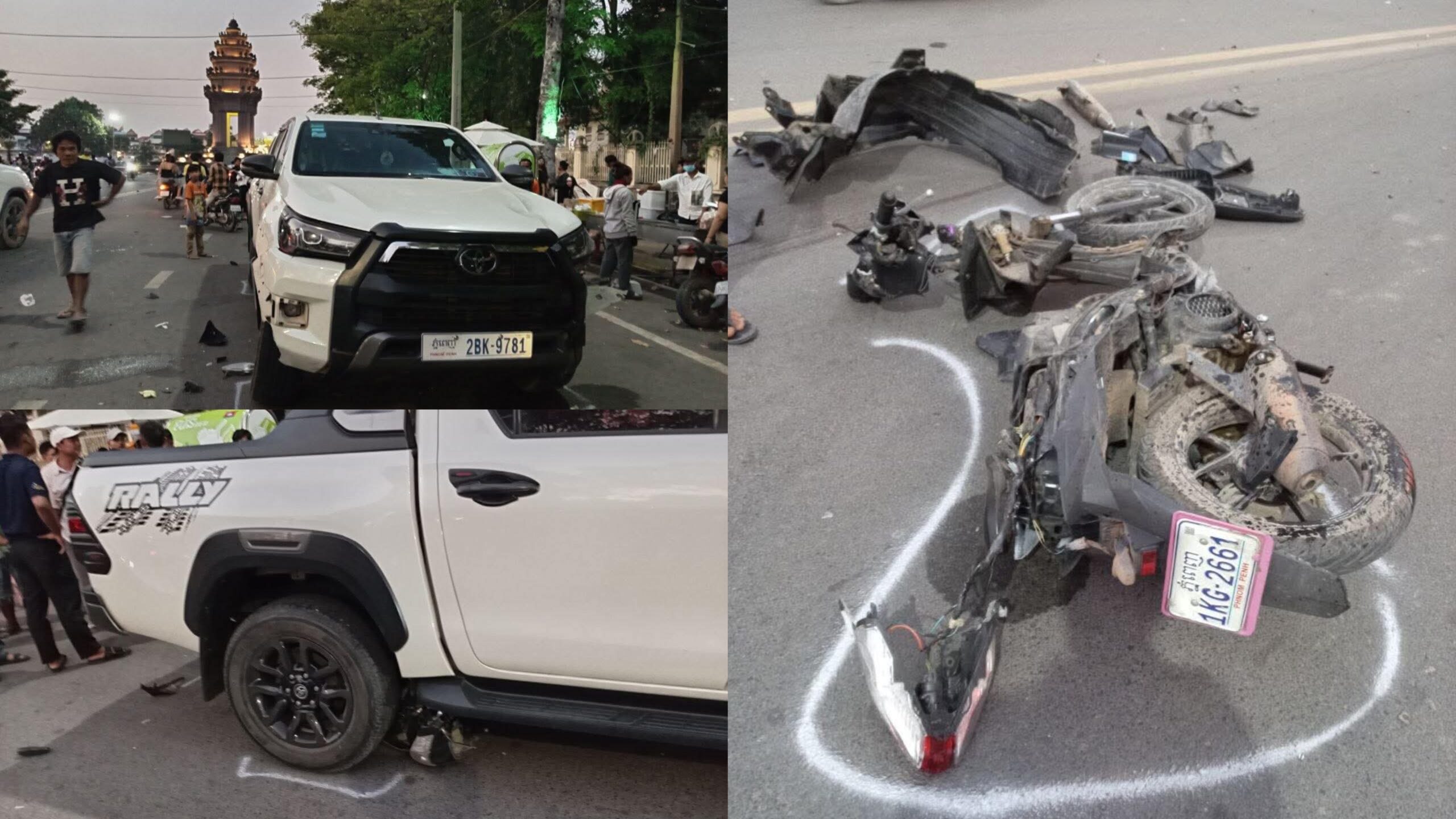 ស្មៀនឃុំសង្កែសាទ បើករថយន្តបុកមនុស្សស្លាប់ម្នាក់និងរបួសម្នាក់