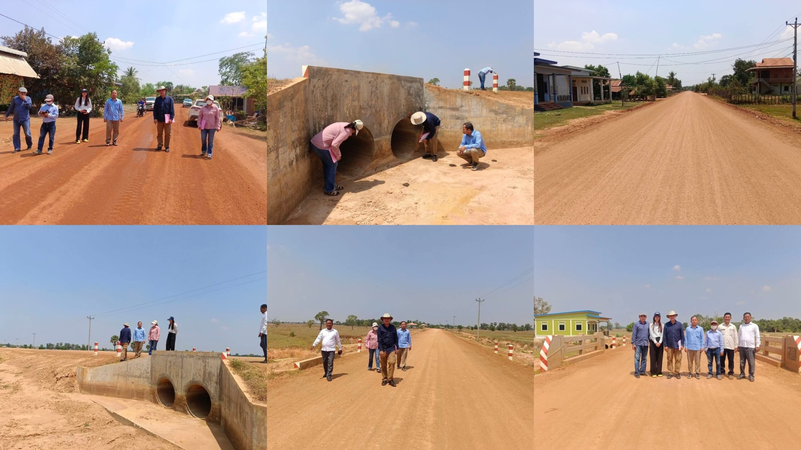 ក្រុមមន្ត្រីក្រសួងចុះពិនិត្យផ្លូវមួយខ្សែ ក្នុងស្រុកអង្គរជុំ ខេត្តសៀមរាប