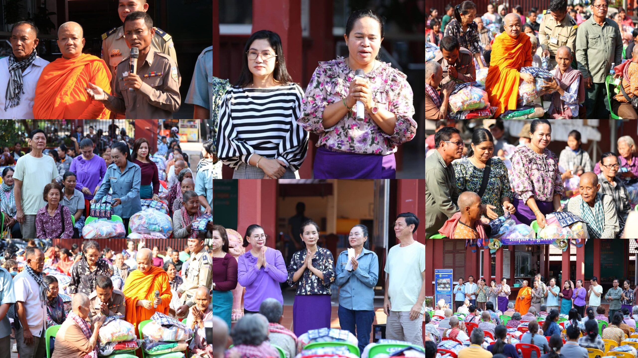 ពលរដ្ឋជាង១០0គ្រួសារ ក្នុងសង្កាត់គោកចកទទួលអំណោយស្បៀងអាហារសម្ភារ:ប្រើប្រាស់ពីព្រះសង្ឃនិងសប្បុរសជនដែលផ្តល់តាមរយ:អាជ្ញាធរ