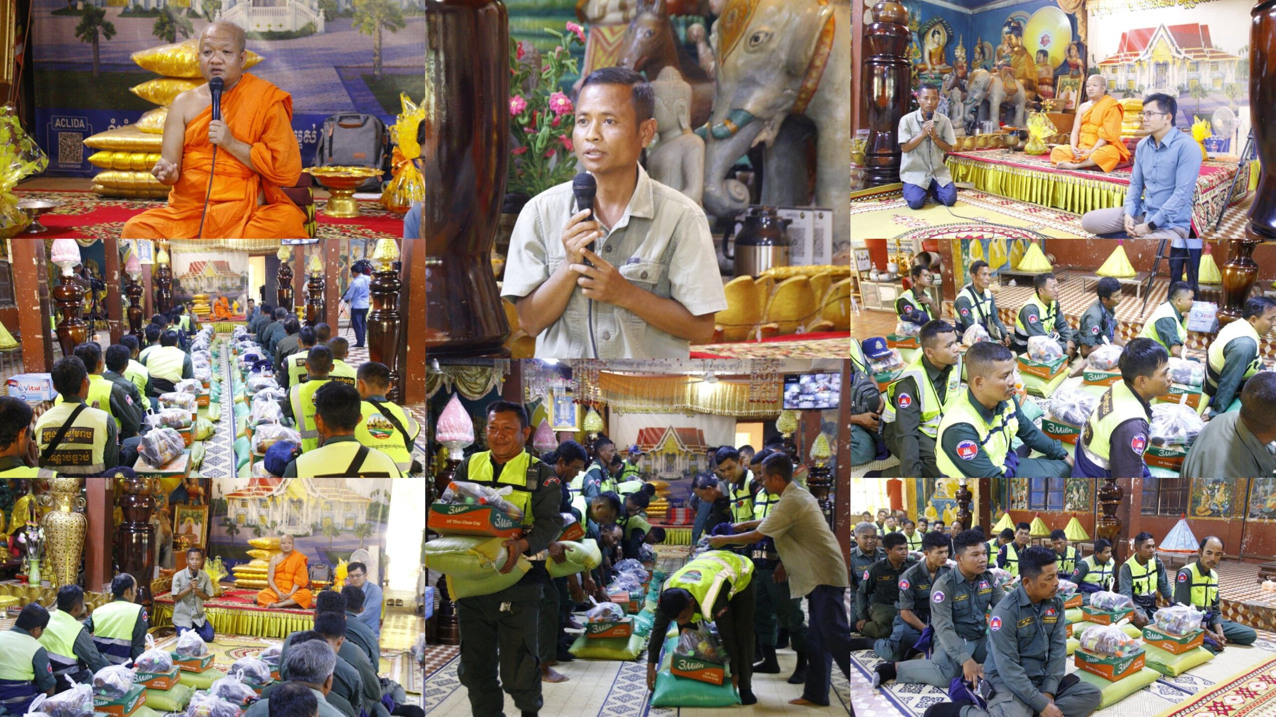 ប្រជាការពារសណ្តាប់ធ្នាប់សាធារណៈរបស់រដ្ឋបាលក្រុងសៀមរាបទទួលបានអំណោយជាគ្រឿងឧបភោគបរិភោគពីព្រះចៅអធិការវត្តប្រាសាទគោកចកនិងអាជ្ញាធរក្រុង