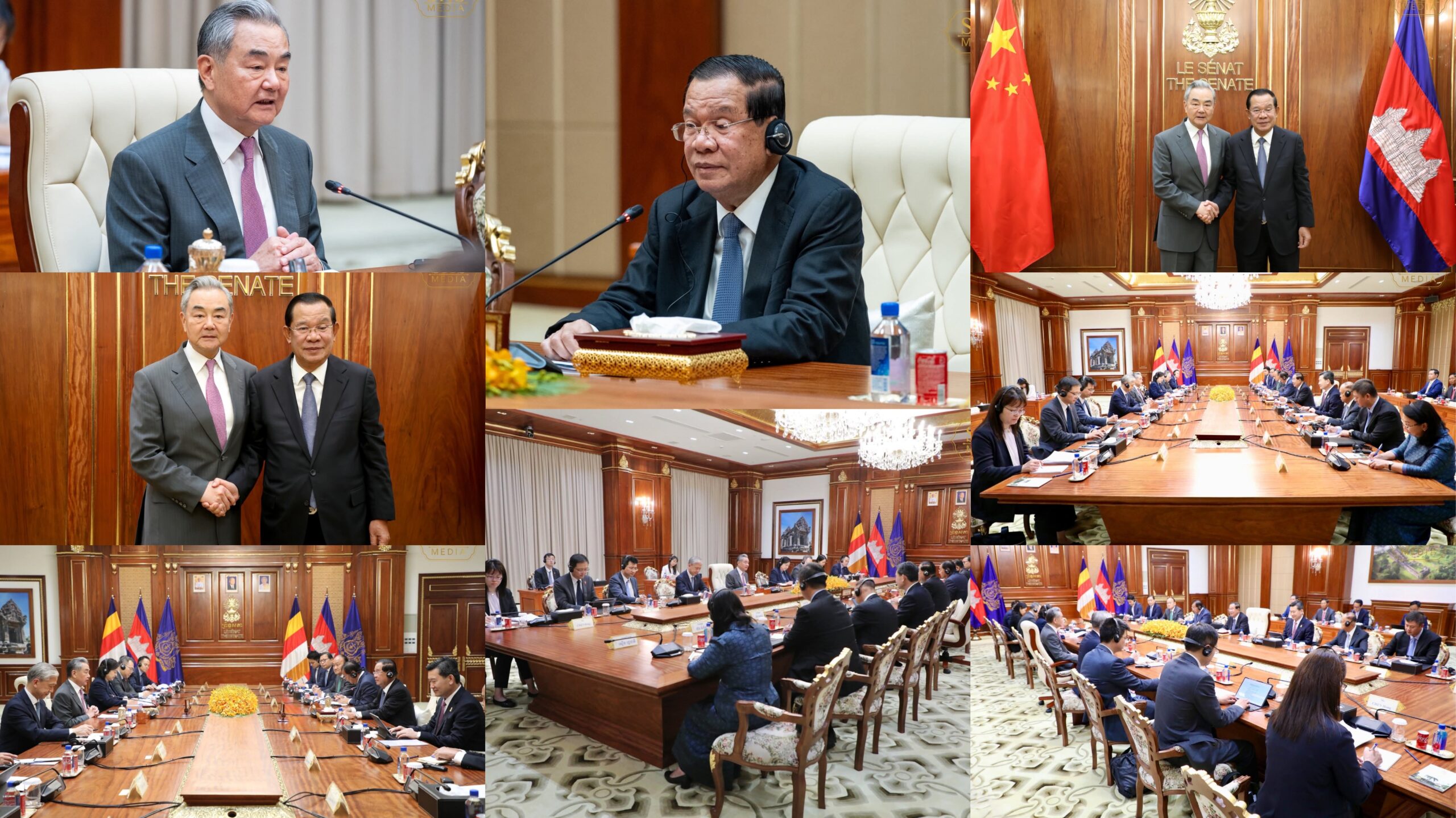 សម្តេចតេជោ ហ៊ុន សែន អនុញ្ញាតឱ្យ ឯកឧត្តម វ៉ាង យី (Wang Yi) រដ្ឋមន្ត្រីការបរទេស នៃសាធារណរដ្ឋប្រជាមានិតចិន និងគណៈប្រតិភូ ចូលជួបសម្ដែងការគួរសម