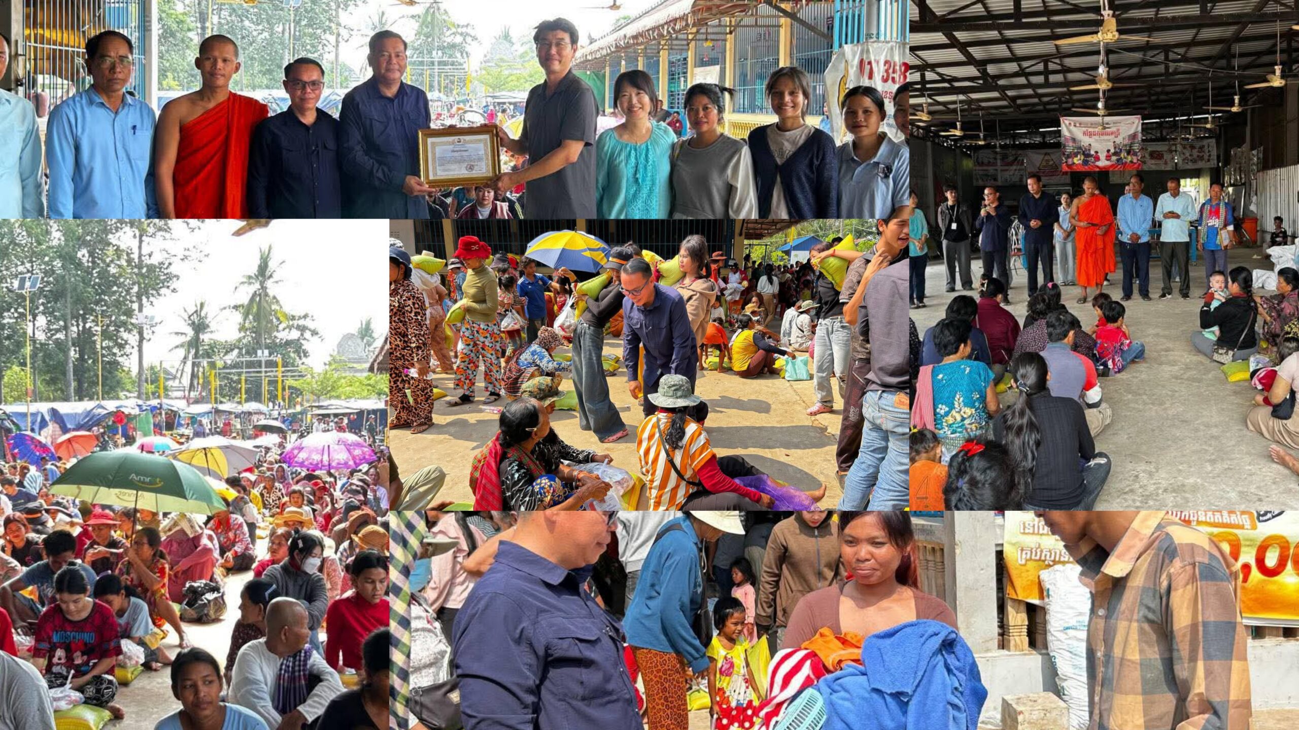 តំណាងអភិបាលខេត្តសៀមរាប ចុះសួរសុខទុក្ខនិងនាំអំណោយជូន គ្រួសារភៀសសឹកចំនួន ៩០៤គ្រួសារ កំពុងស្នាក់នៅក្នុងស្រុកក្រឡាញ់