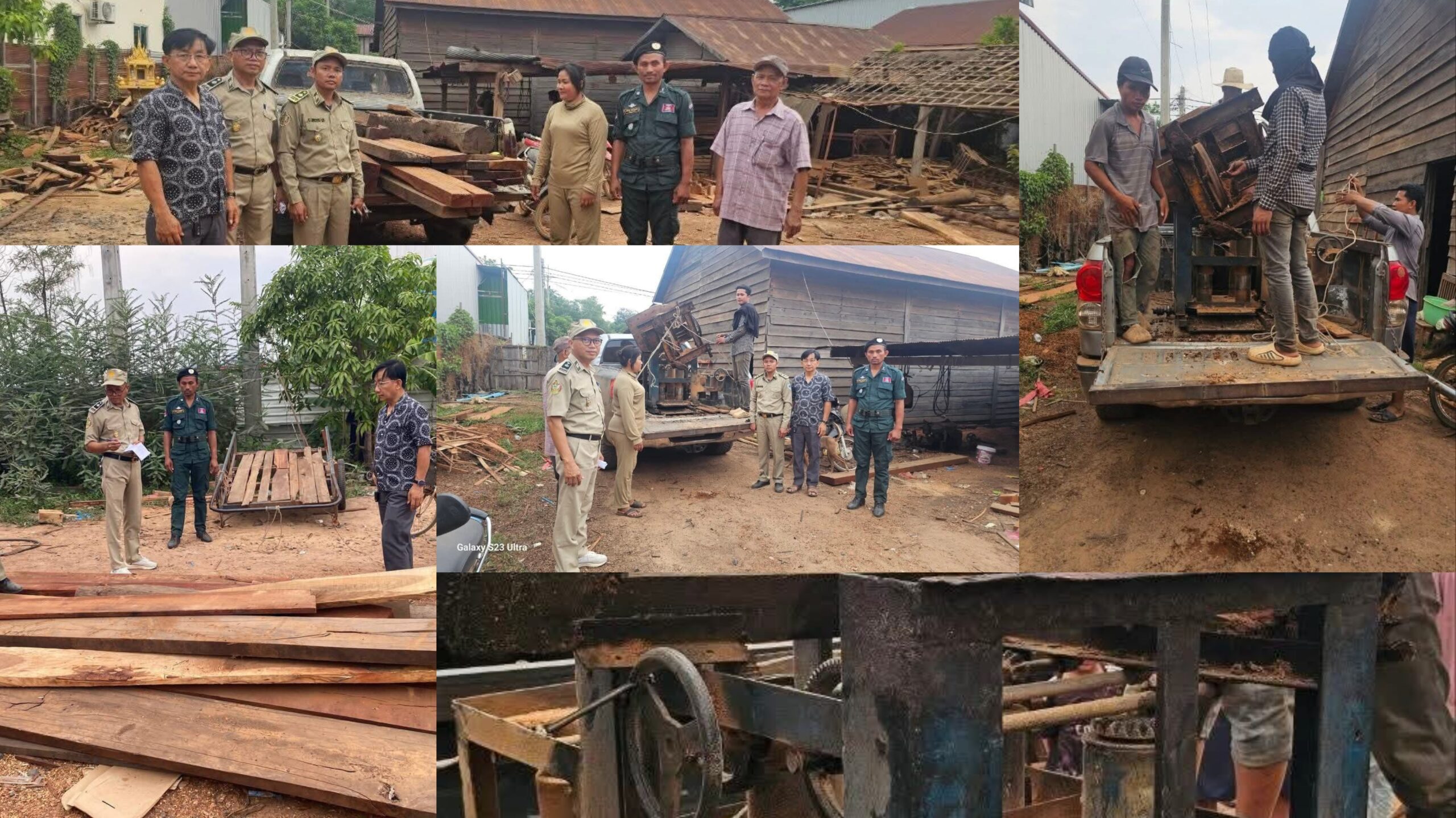 រដ្ឋបាលព្រៃឈើបង្ក្រាបទីតាំងរោងសិប្បកម្មកែច្បៃព្រៃឈើមួយកន្លែង