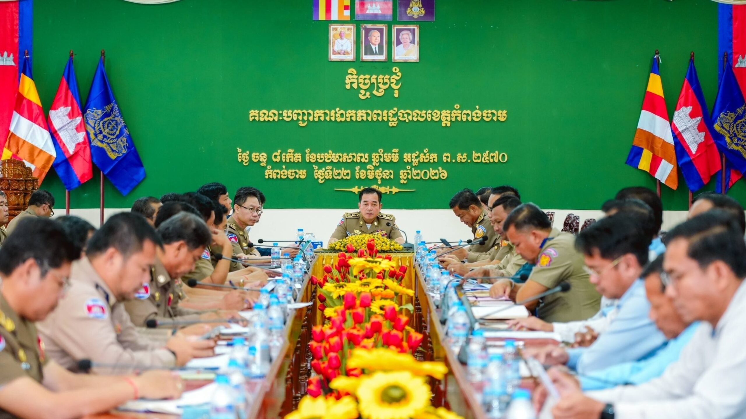 អភិបាលខេត្តកំពង់ចាម ណែនាំឱ្យបន្តយុទ្ធនាការបោសសម្អាតបទល្មើស អនឡាញស្គែម និងពង្រឹងការគ្រប់គ្រងអាជីវកម្មសាច់បង្កកនាំចូល