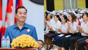 គណៈកម្មាធិការបក្សក្រុងកំពង់ចាម ធ្វើពិធីប្រកាសទទួលស្គាល់សមាជិកបក្សថ្មី ចំនួន៦០៥នាក់បន្ថែមទៀត