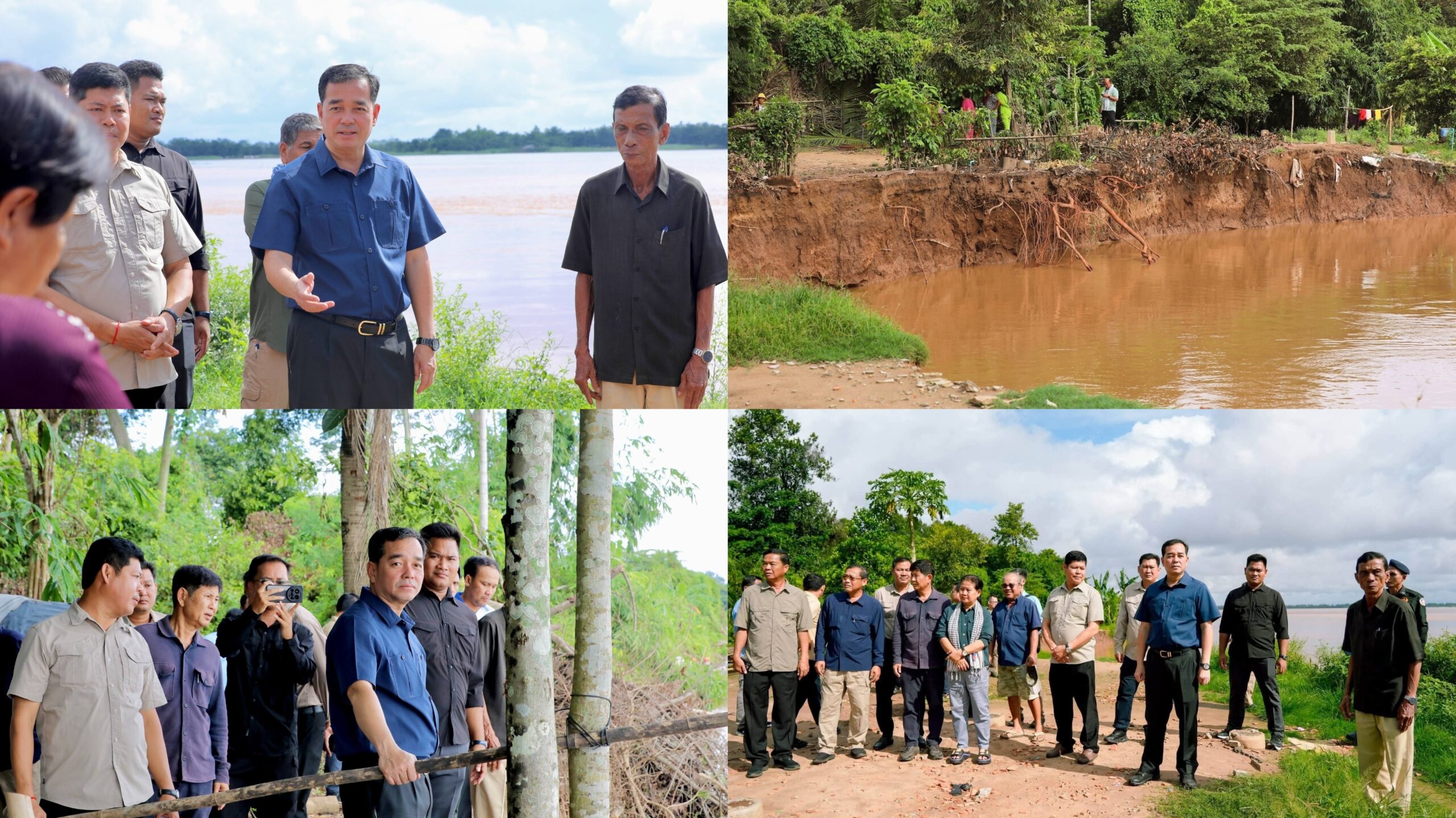អាជ្ញាធរខេត្តកំពង់ចាម ត្រៀមទប់ច្រាំងទន្លេនៅស្រុកស្រីសន្ធរ ខណៈផ្ទះ ៧ខ្នងត្រូវរើចេញ និង ១២ខ្នងទៀតកំពុងប្រឈមបាក់ស្រុត
